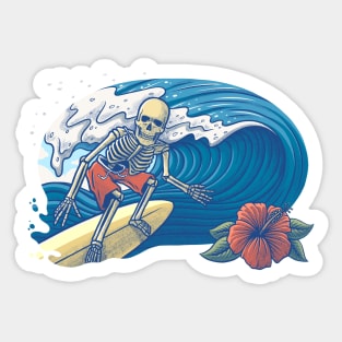 Aloha Skull Sticker